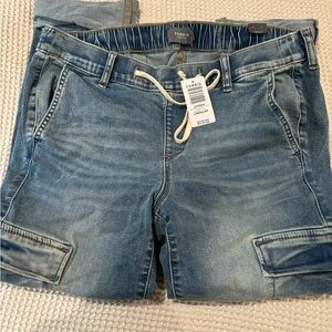 Torrid Women's denim cargo crop pants